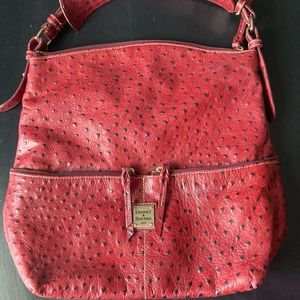 Dooney & Bourke Ostrich Shopper, red